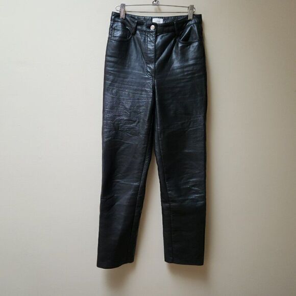 Aritzia Wilfred black faux leather pants / 4 - Picture 1 of 6